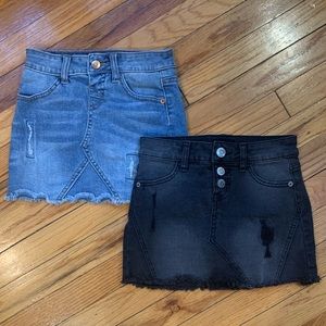 JUSTICE Kids Denim Skirts w under shorts Size 7